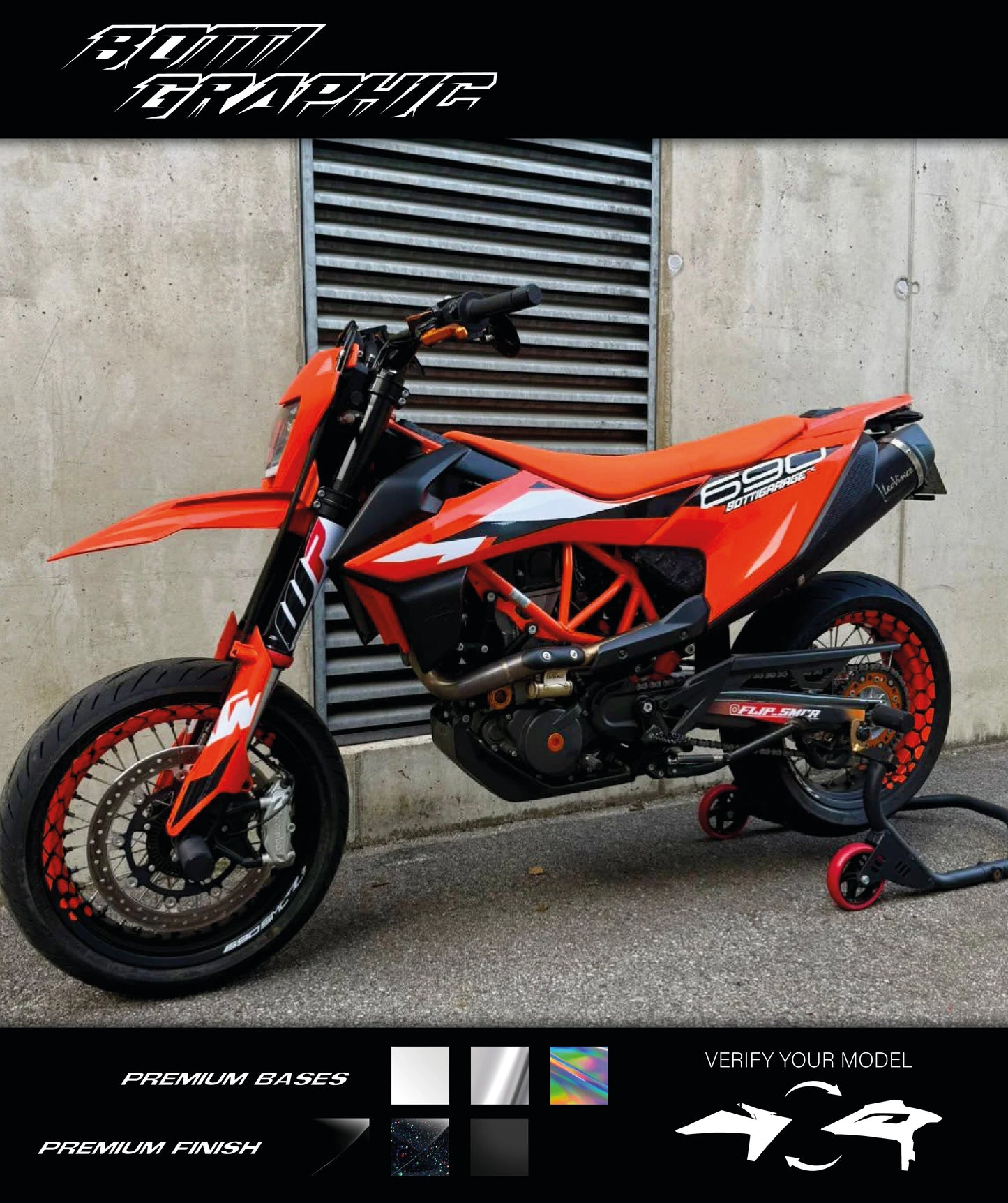 STICKER 50/50 ESAGONALE PER CERCHIO SUPERMOTO