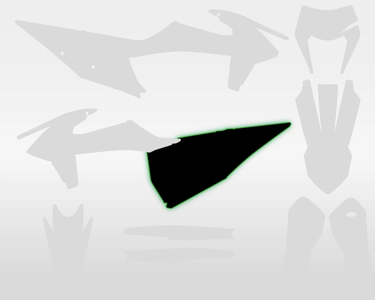 Left side panels — highlighted replacement area
